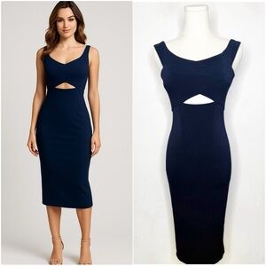 Bec & Bridge x Revolve Salt Lake Dress Navy Blue Size 2 Cutout  Cocktail Dress